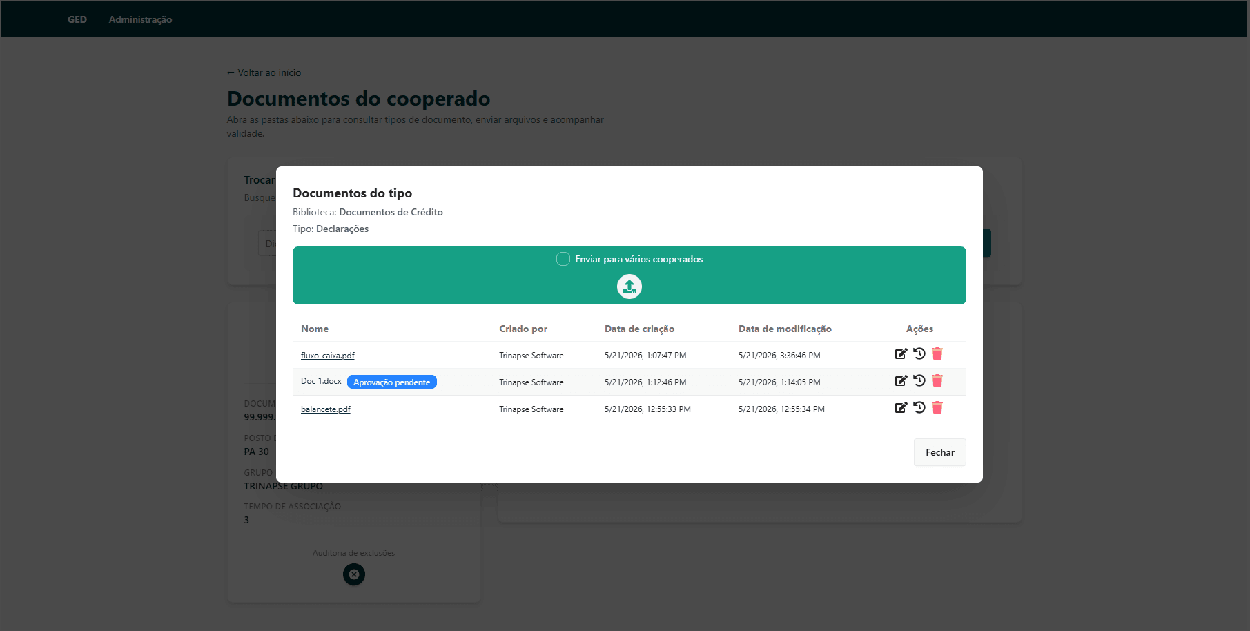 Modal de tipo de documento