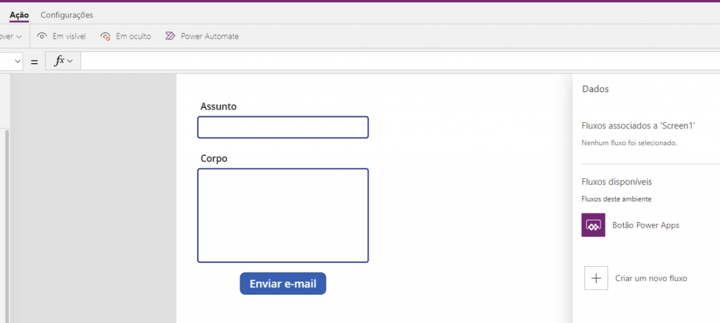 Como iniciar fluxos do Power Automate no Power Apps — Criando o Power Apps (imagem 2 de 2)