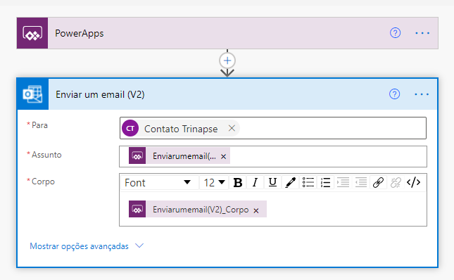 Como iniciar fluxos do Power Automate no Power Apps — Criando o fluxo (imagem 3 de 3)
