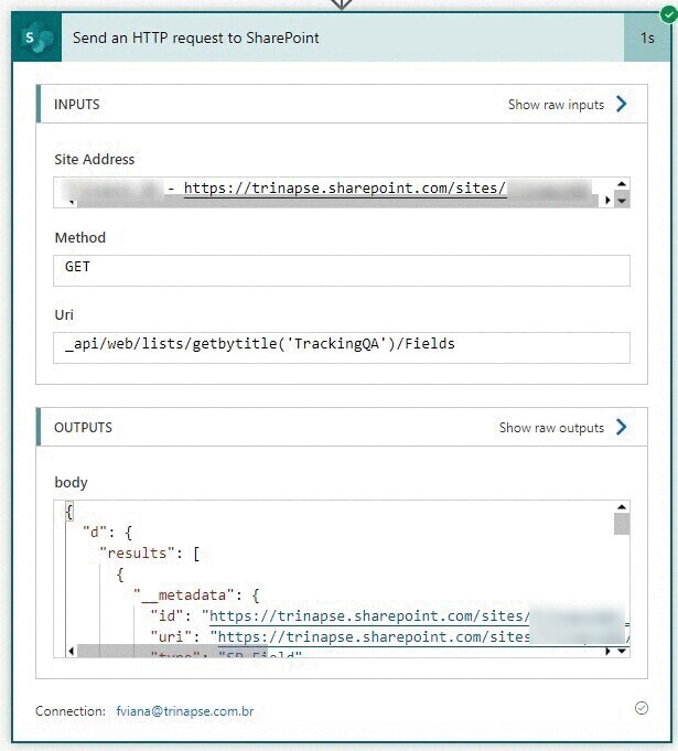 Power Automate: obtenha informações dinâmicas do SharePoint — Obter subinformações do SharePoint (imagem 2 de 2)