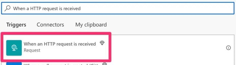 Power Automate: trigger quando uma solicitação HTTP é recebida — Onde encontrá-lo?