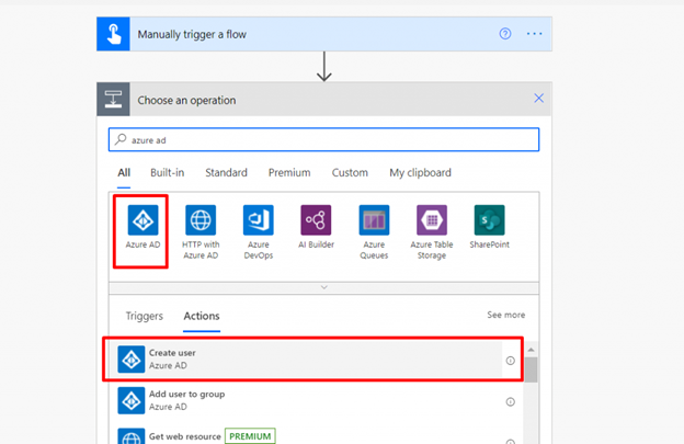 Criar usuário no Azure Active Directory com Power Automate — Passos a serem seguidos: (imagem 1 de 7)