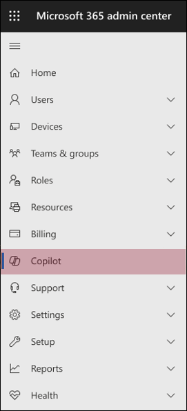 Microsoft 365 admin center — Como gerenciar o Copilot no dia a dia? (imagem 2 de 2)