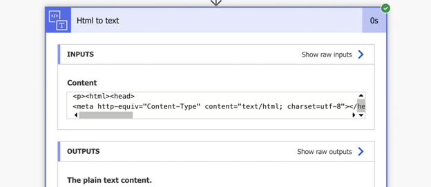 Fluxo Power Automate — Comece com a ação ‘HTML para texto’ (imagem 1 de 5)