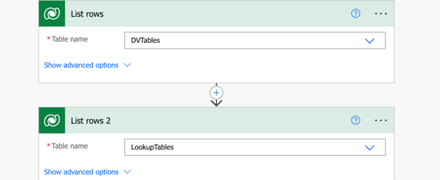 Power Automate conector Dataverse — Mesclando as tabelas (imagem 2 de 3)