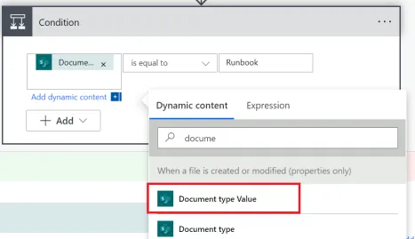 Como converter páginas do SharePoint em arquivos PDF — Condição
