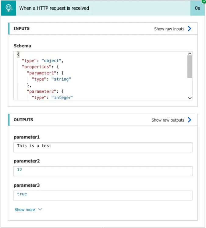 Power Automate: trigger quando uma solicitação HTTP é recebida — Acionar o fluxo (imagem 2 de 3)