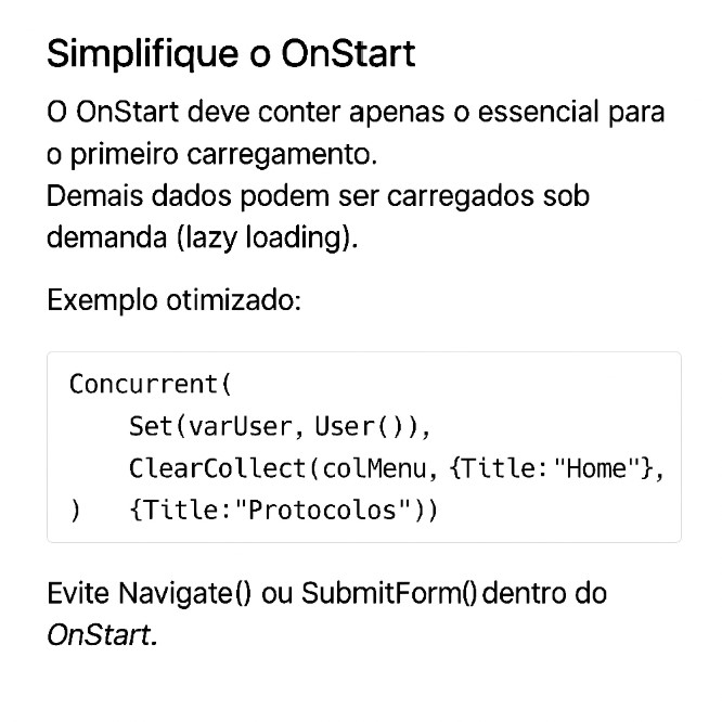 Código Power Apps OnStart — 5. Simplifique o OnStart (imagem 2 de 2)