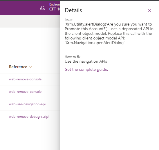 Solution Checker no Power Apps Maker Portal — Verificador de solução em execução (imagem 5 de 5)