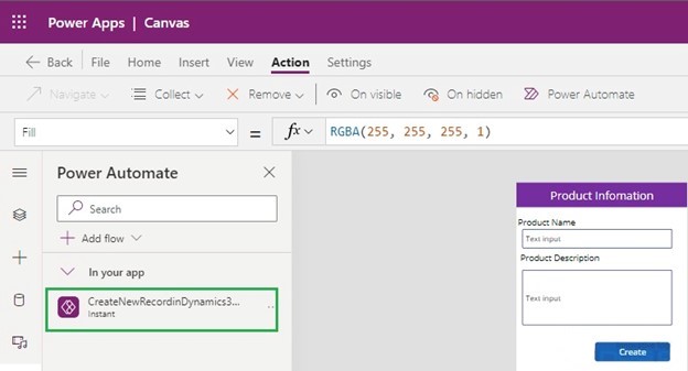Introdução ao Painel do Power Automate no Power Apps — Habilitando o painel no Power Apps (imagem 5 de 5)