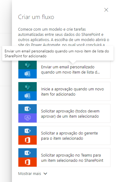 Como criar um formulário com Power Apps, Automate e SharePoint — Fluxo de notificação do formulário (imagem 2 de 3)