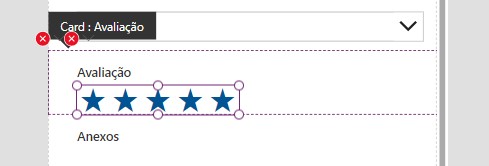 Formulário Power Apps — Transforme uma entrada de texto em um controle de classificação (imagem 4 de 5)