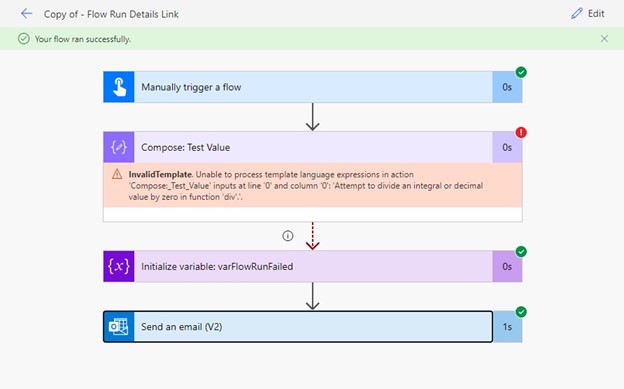 Tratamento de erros no Microsoft Power Automate — 1. Padrão de tratamento de erros: Try, Catch (imagem 8 de 8)