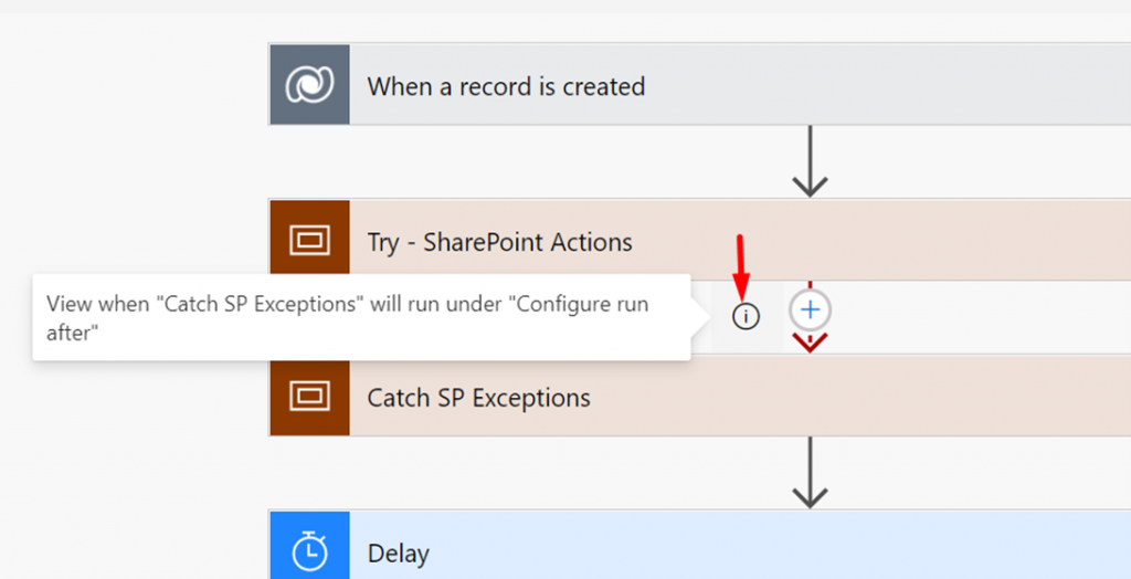 Como utilizar Try Cath usando o escopo no Power Automate — Configurar Executar Depois (imagem 3 de 3)