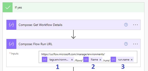 Power Automate — 3. Padrão de tratamento de erros: obter o padrão de URL de detalhes da execução de fluxo (imagem 6 de 7)