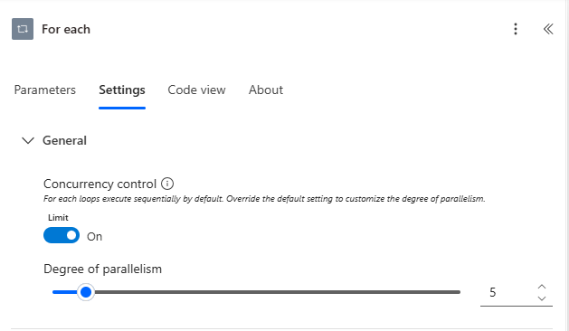 Como Evitar Throttling no Power Automate: Guia Prático para Flows Escaláveis — 1. Controlar o Paralelismo (imagem 2 de 2)
