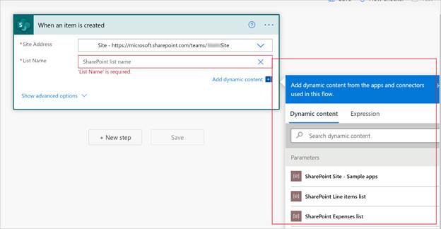 Exemplo de variável de ambiente configurada dentro de uma Solution no Power Automate para evitar uso de valores fixos em fluxos.