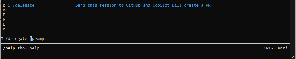 GitHub Copilot CLI: aumentando a produtividade no terminal — Delegação de tarefas