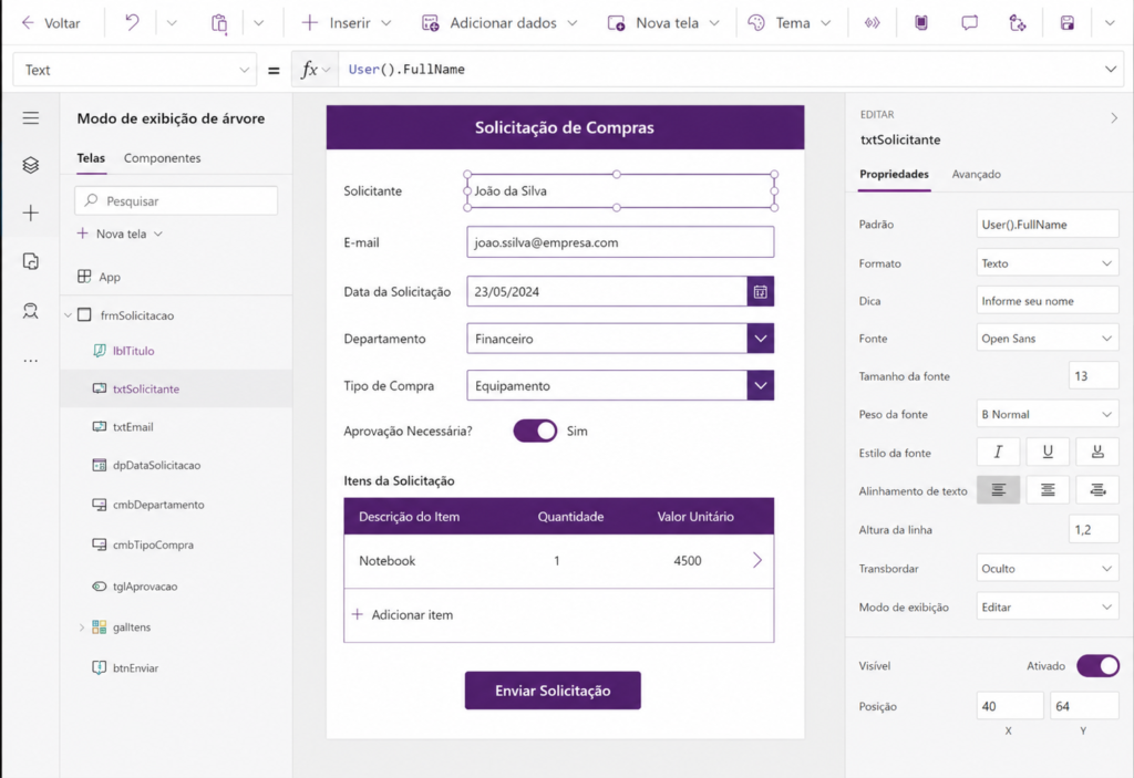InfoPath será descontinuado: veja como o Power Apps pode substituir seus formulários — 2. Exibir campos apenas quando necessário