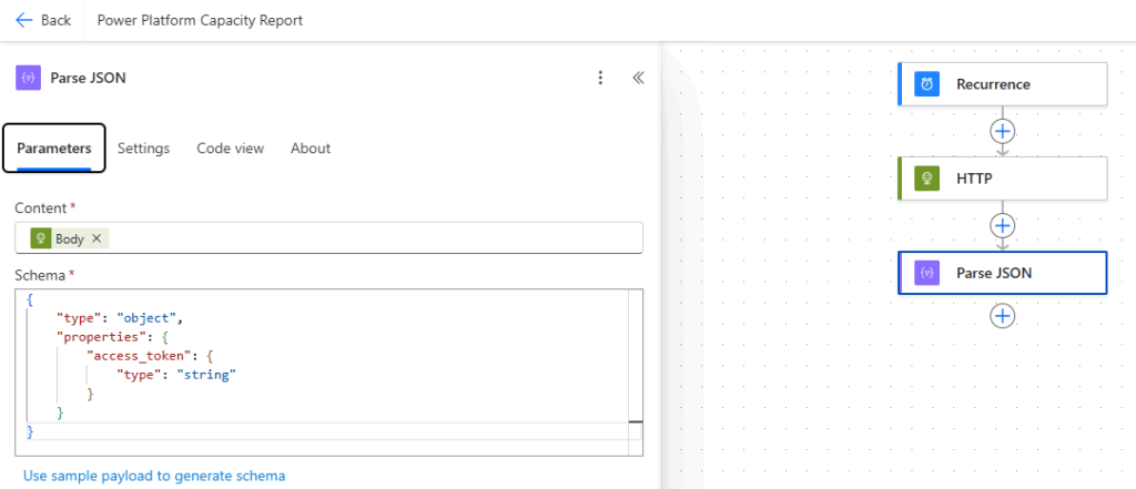 Como criar um relatório de Capacidade do Power Platform com Power Automate — Passo 4 — Criar o fluxo no Power Automate (imagem 3 de 10)