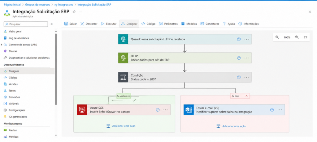 Power Automate ou Logic Apps: Como Escolher na Modernização de Aplicações Legadas — Exemplo 2: Integração com sistema legado