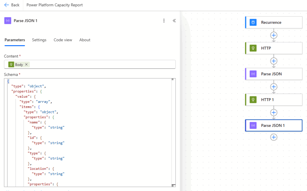 Como criar um relatório de Capacidade do Power Platform com Power Automate — Passo 4 — Criar o fluxo no Power Automate (imagem 5 de 10)