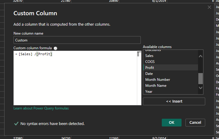 Painel Applied Steps no Power Query