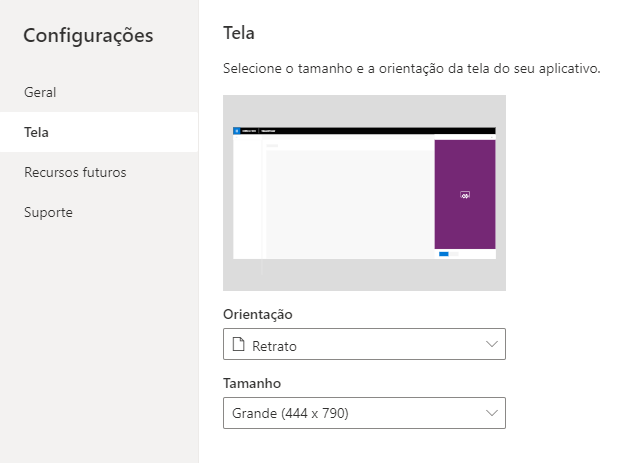 Personalize o tamanho da tela do formulário Power Apps