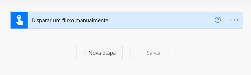 Novo fluxo manual - Power Automate