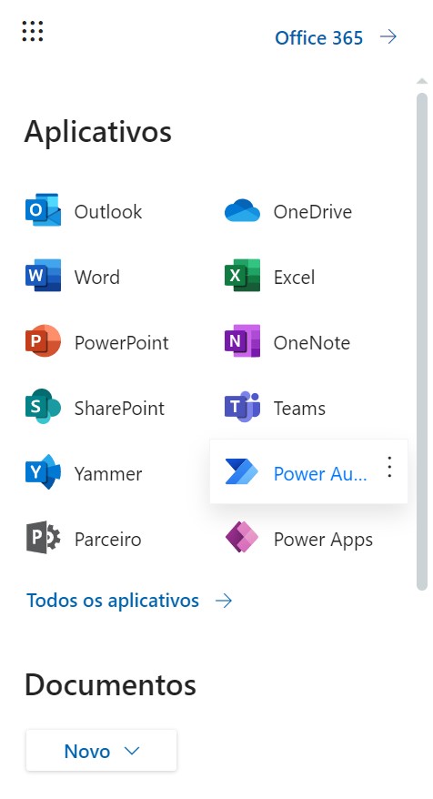 Acesso Fluxos Power Automate