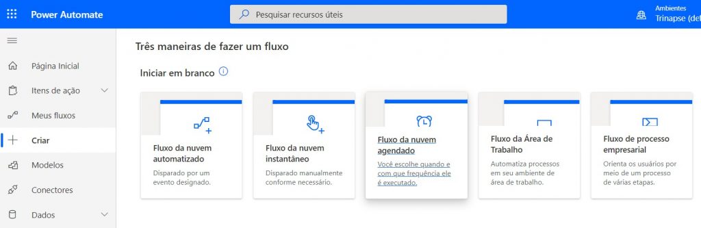 Fluxos Power Automate