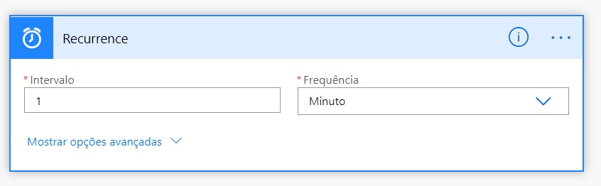 Configuração Fluxos Recorrente