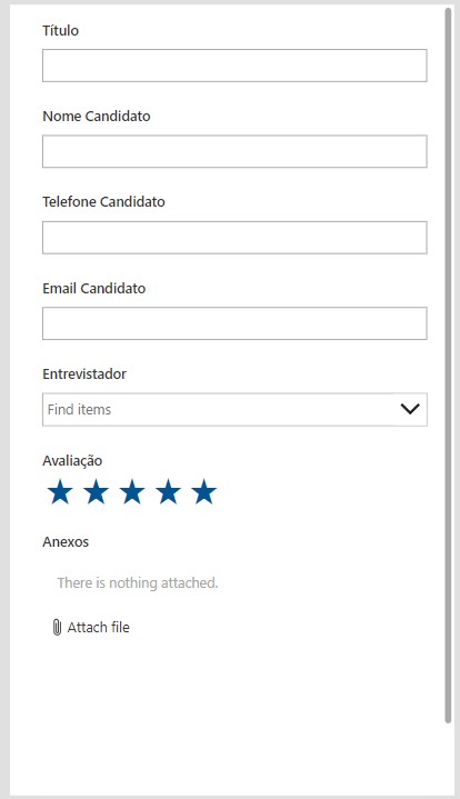 Formulário Power Apps