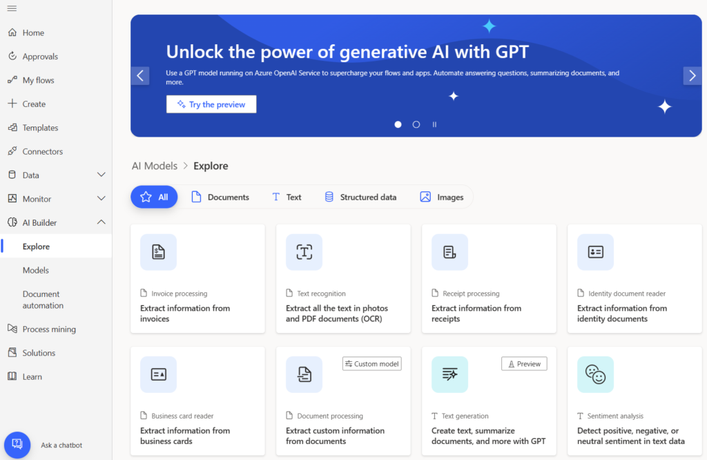 Microsoft AI Builder