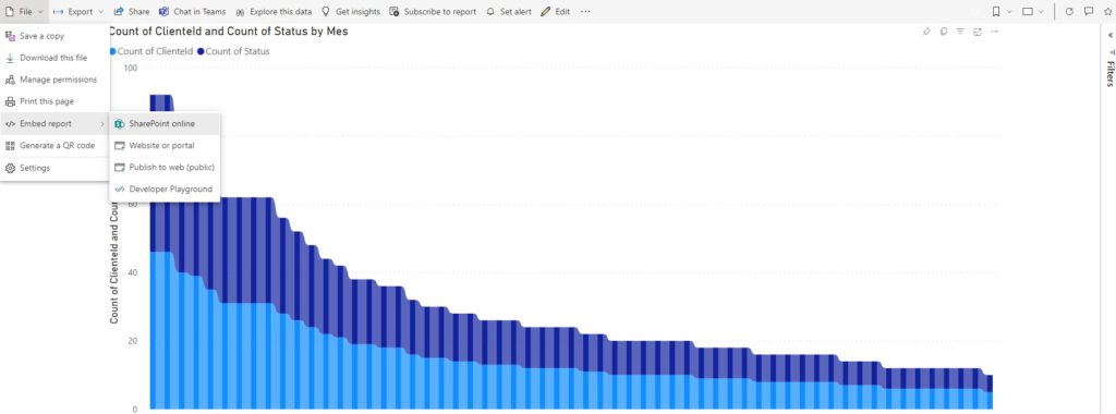 Publicação Power BI no SharePoint Online