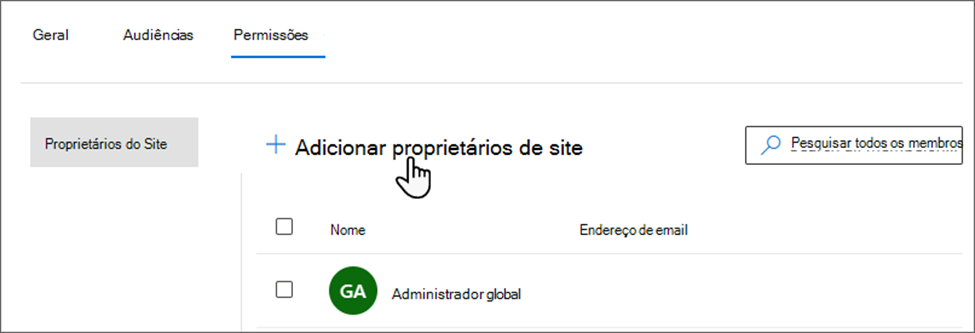 Permissões Viva Connections