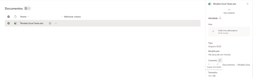 SharePoint Online caminho arquivo