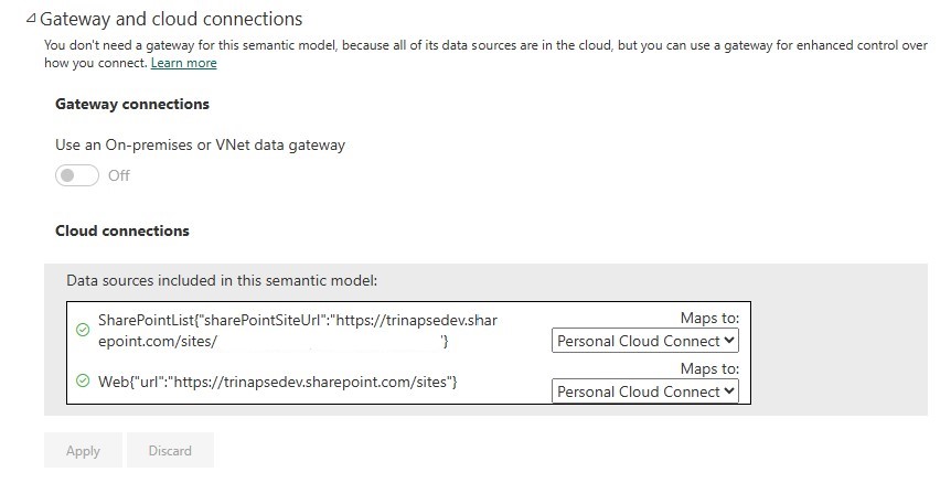 Gateway de um Dataset no Power BI online
