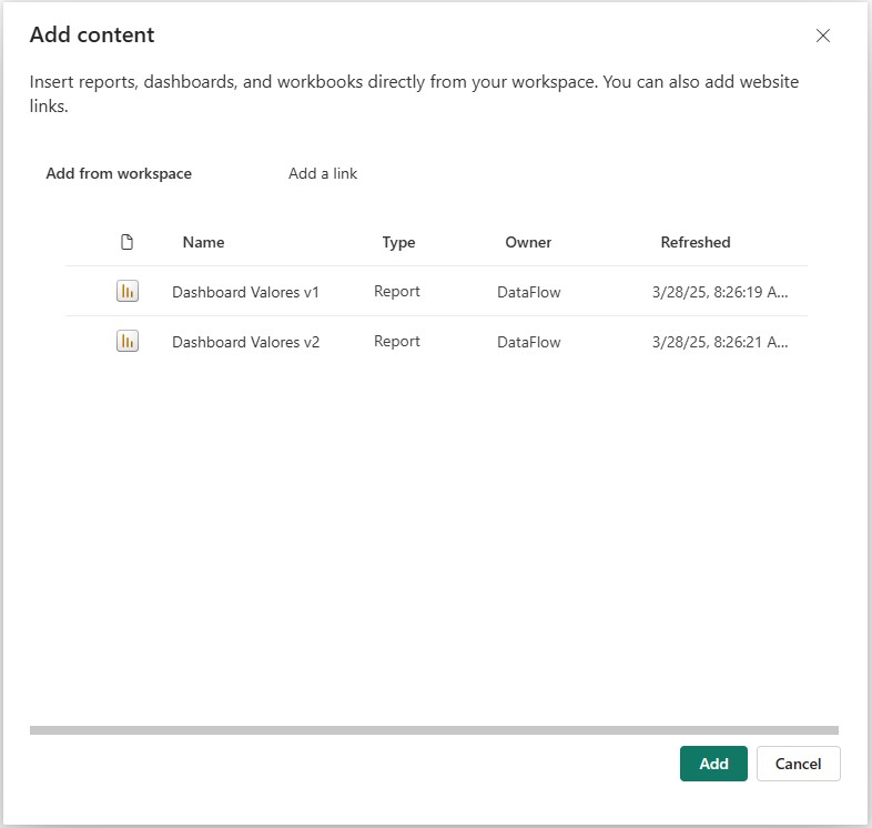 Criação de aplicativo no Power BI online