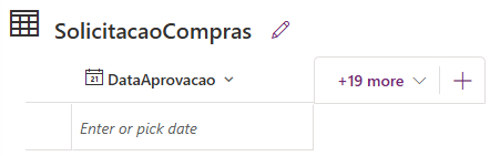 Nome da Coluna no Dataverse