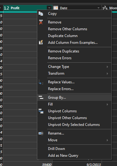 Agrupando dados no Power Query usando Group By