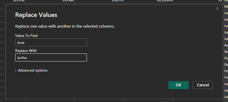 Substituindo valores em coluna no Power Query