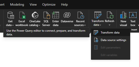 Abrindo o Power Query Editor no Power BI